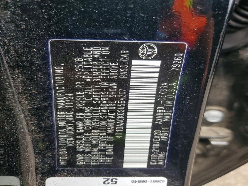 Aukcja sprzedaży 2025 Toyota Camry, vin: 4T1DAACK0SU564207, numer aukcji: 56178476