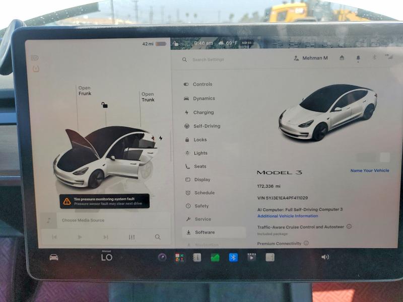 Aukcja sprzedaży 2023 Tesla Model 3, vin: 5YJ3E1EA4PF411029, numer aukcji: 55455916