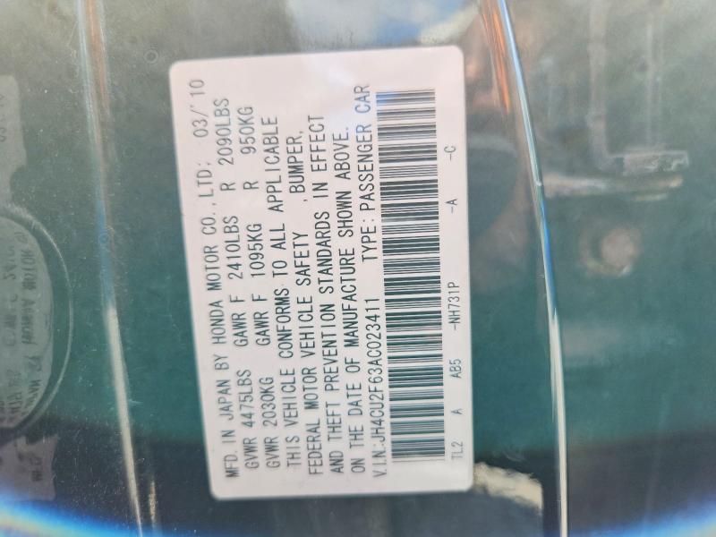 56936776 :رقم المزاد ، JH4CU2F63AC023411 vin ، 2010 Acura Tsx مزاد بيع