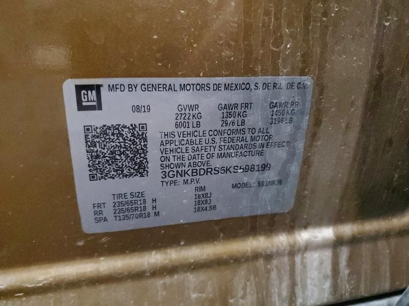 Продажа на аукционе авто 2019 Chevrolet Blazer, vin: 3GNKBDRS5KS698199, номер лота: 58460316