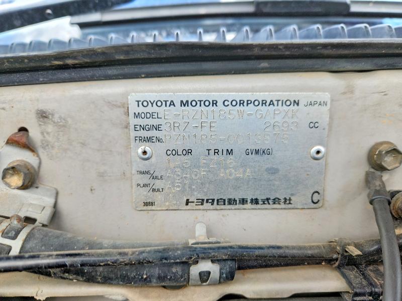 Aukcja sprzedaży 1996 Toyo Hilux Surf 4x4 Ssr-x, vin: RZN1850013875, numer aukcji: 58787136