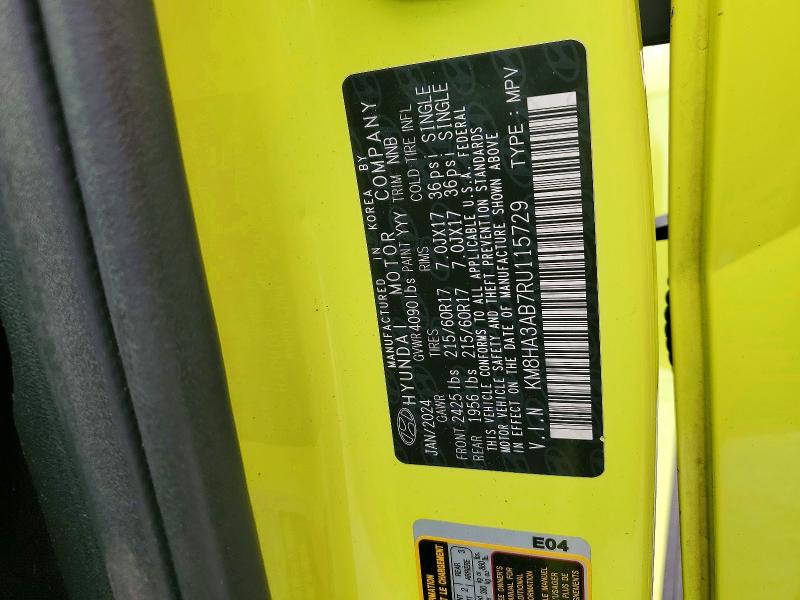 Aukcja sprzedaży 2024 Hyundai Kona, vin: KM8HA3AB7RU115729, numer aukcji: 58507376