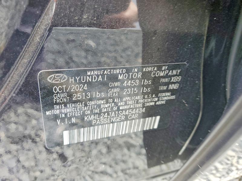57953816 :رقم المزاد ، KMHL24JA1SA454434 vin ، 2025 Hyundai Sonata مزاد بيع