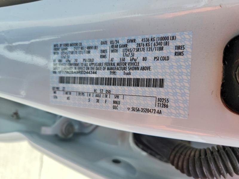 Продажа на аукционе авто 2024 Ford F250, vin: 1FT7W2BA9RED44344, номер лота: 58915766