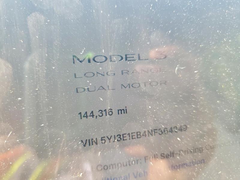 Aukcja sprzedaży 2022 Tesla Model 3, vin: 5YJ3E1EB4NF364249, numer aukcji: 57238346