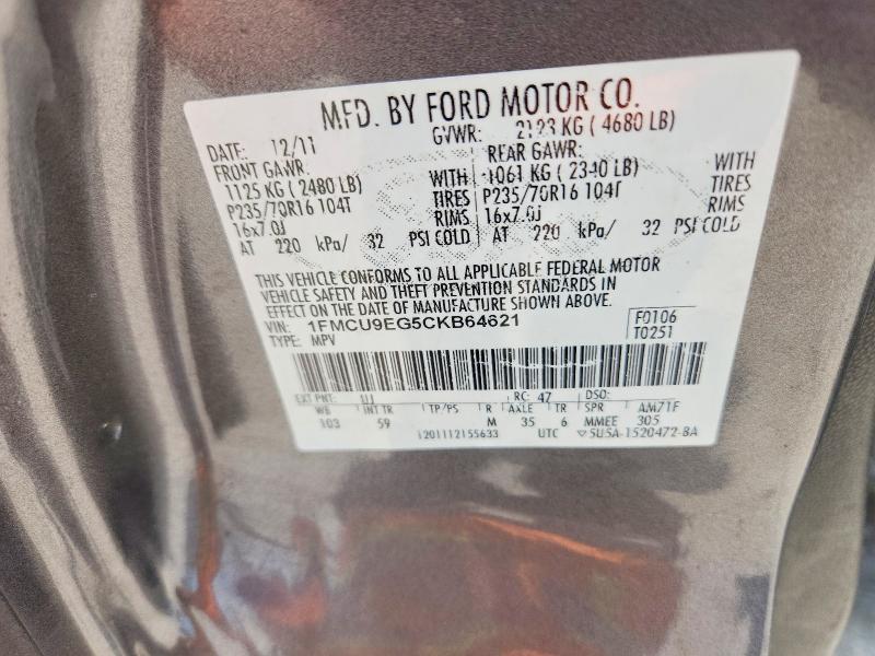 Продаж на аукціоні авто 2012 Ford Escape, vin: 1FMCU9EG5CKB64621, номер лоту: 56314656