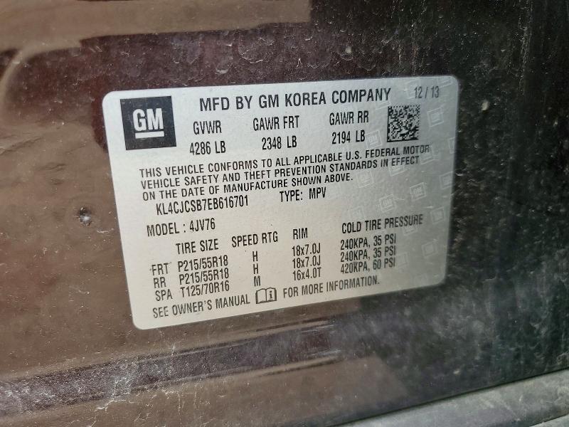 Продажа на аукционе авто 2014 Buick Encore, vin: KL4CJCSB7EB616701, номер лота: 56759456