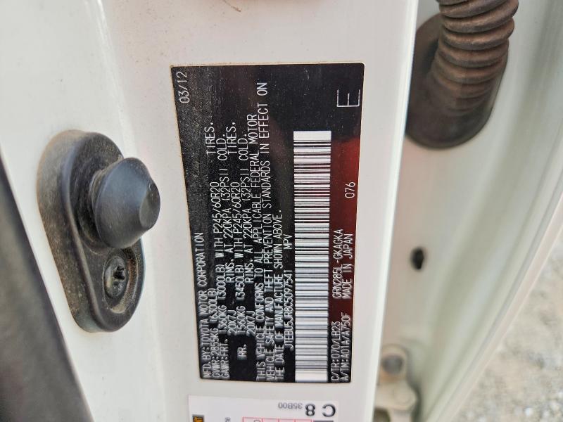 Aukcja sprzedaży 2012 Toyota 4runner, vin: JTEBU5JR8C5097541, numer aukcji: 56733956