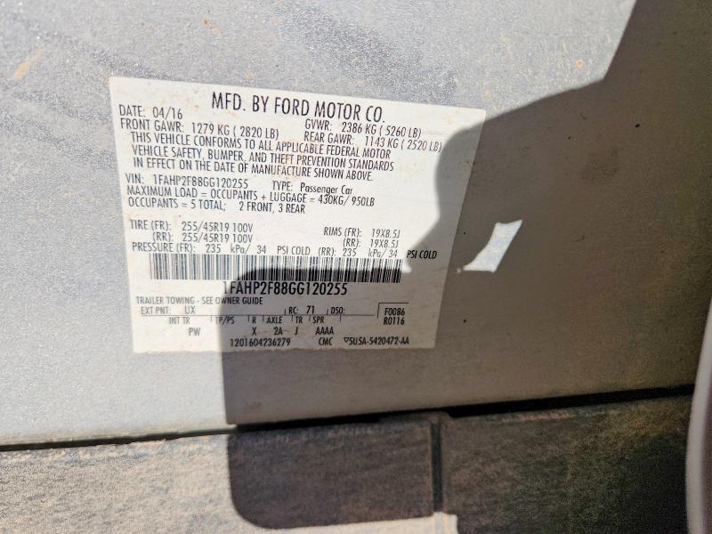 Продажа на аукционе авто 2016 Ford Taurus, vin: 1FAHP2F88GG120255, номер лота: 55804056