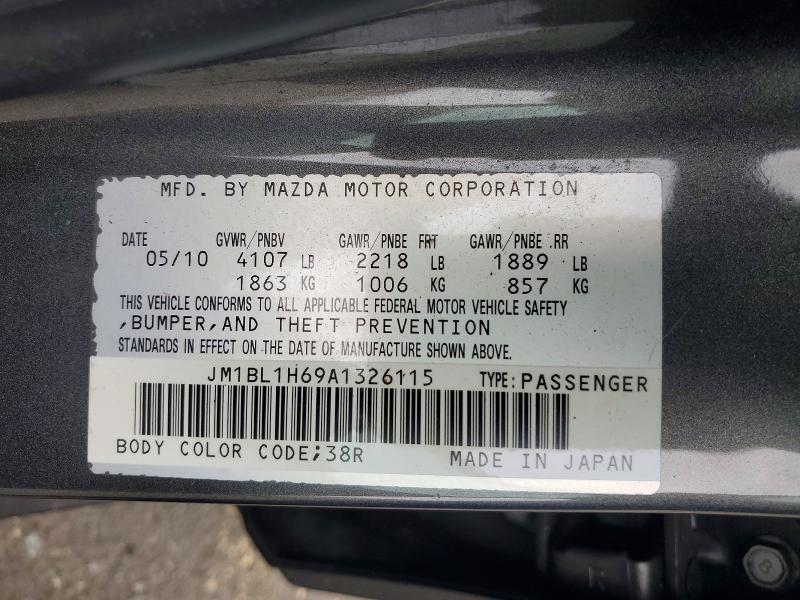 Продажа на аукционе авто 2010 Mazda 3, vin: JM1BL1H69A1326115, номер лота: 59164616