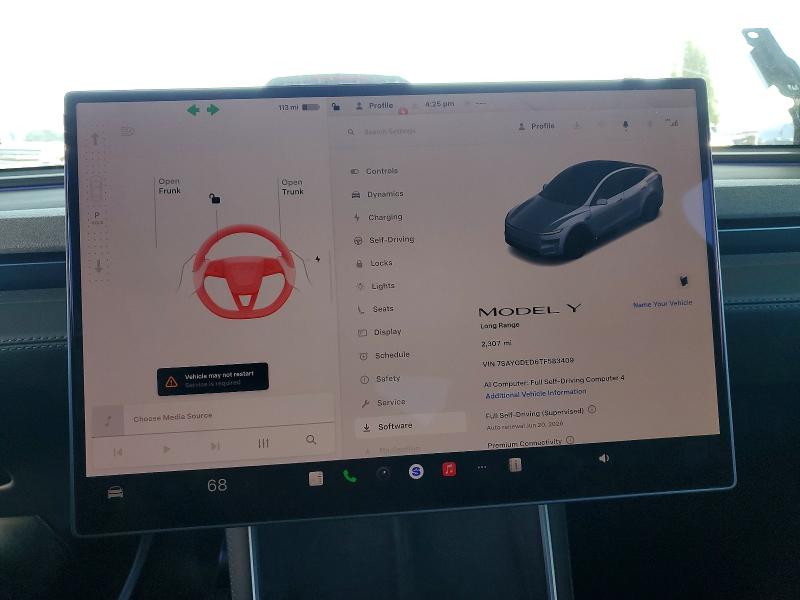 Aukcja sprzedaży 2026 Tesla Model Y, vin: 7SAYGDED6TF583409, numer aukcji: 57252746
