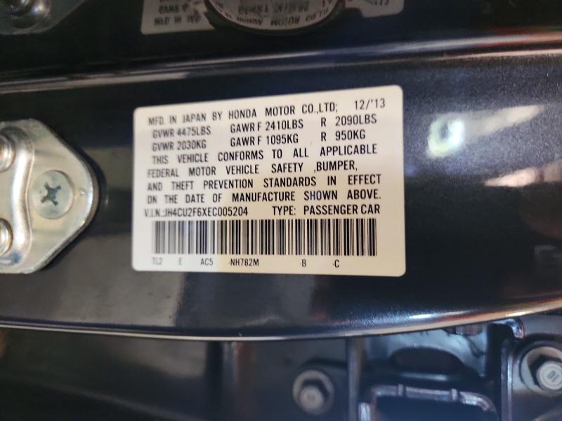 2014 Acura Tsx მანქანა იყიდება აუქციონზე, vin: JH4CU2F6XEC005204, აუქციონის ნომერი: 58441696