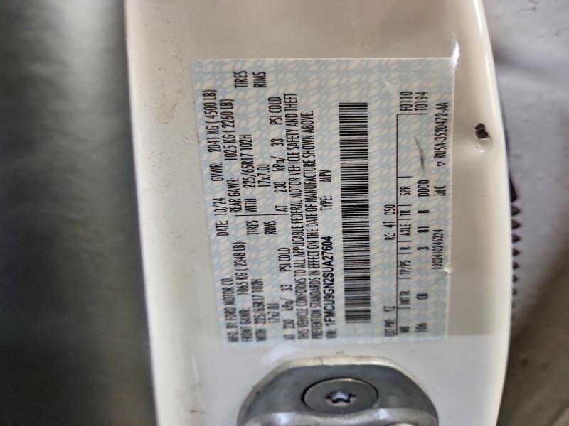 56651826 :رقم المزاد ، 1FMCU9GN2SUA27604 vin ، 2025 Ford Escape مزاد بيع