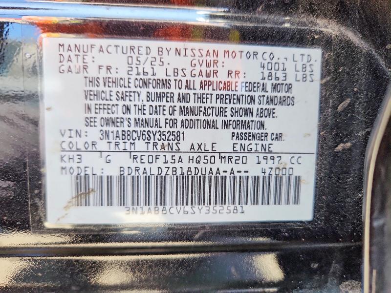Aukcja sprzedaży 2025 Nissan Sentra, vin: 3N1AB8CV6SY352581, numer aukcji: 58290836