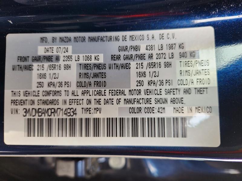 Aukcja sprzedaży 2024 Mazda Cx-30, vin: 3MVDMBAM0RM714934, numer aukcji: 58324526