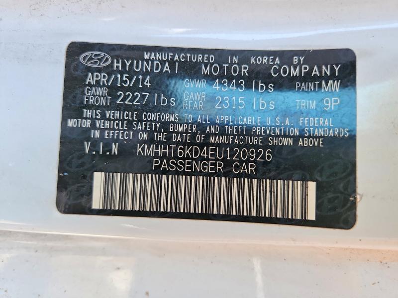 Продажа на аукционе авто 2014 Hyundai Genesis Coupe, vin: KMHHT6KD4EU120926, номер лота: 56424186