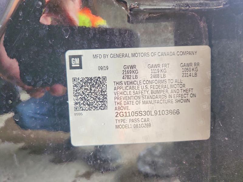 Продаж на аукціоні авто 2020 Chevrolet Impala, vin: 2G1105S30L9103866, номер лоту: 57528556