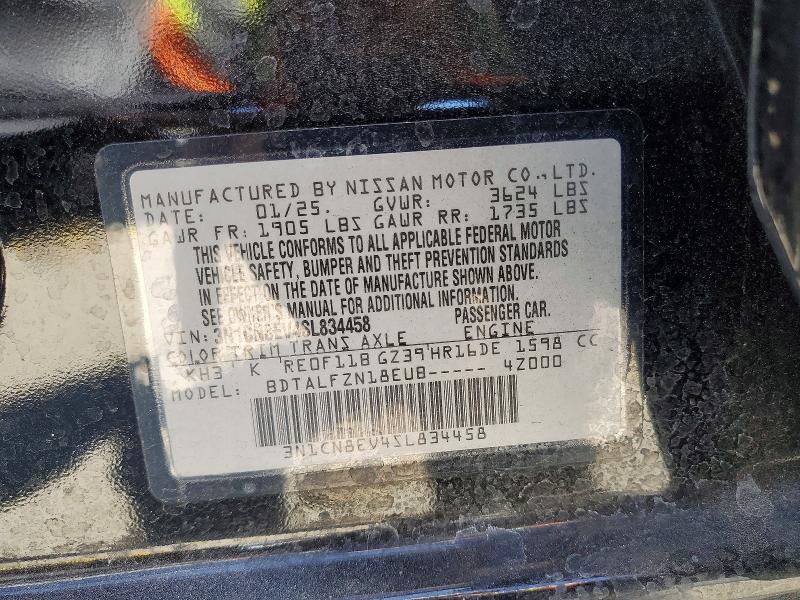 Продажа на аукционе авто 2025 Nissan Versa, vin: 3N1CN8EV4SL834458, номер лота: 56229306