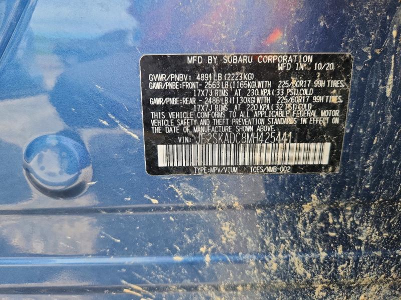 Продажа на аукционе авто 2021 Subaru Forester, vin: JF2SKADC8MH425441, номер лота: 79134335