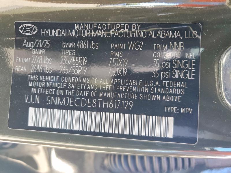 Продажа на аукционе авто 2026 Hyundai Tucson, vin: 5NMJECDE8TH617129, номер лота: 55604116