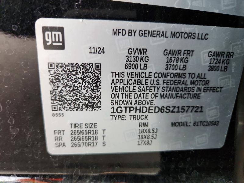 56781666 :رقم المزاد ، 1GTPHDED6SZ157721 vin ، 2025 Gmc Sierra مزاد بيع