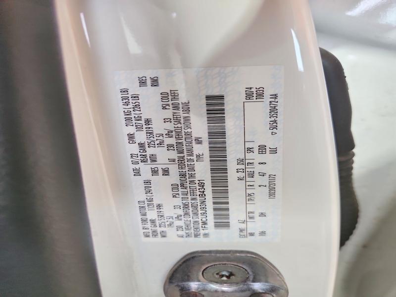 56597716 :رقم المزاد ، 1FMCU9J93NUB43491 vin ، 2022 Ford Escape مزاد بيع
