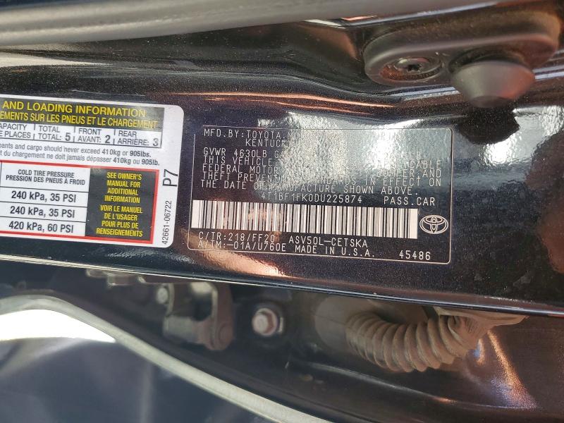 Продажа на аукционе авто 2013 Toyota Camry, vin: 4T1BF1FK0DU225874, номер лота: 58328076