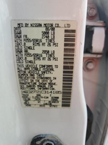 2001 Nissan Frontier მანქანა იყიდება აუქციონზე, vin: 1N6ED27T21C314185, აუქციონის ნომერი: 58002556