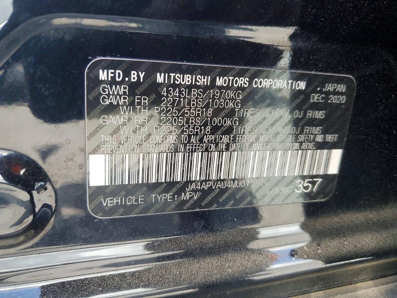 Aukcja sprzedaży 2021 Mitsubishi Outlander Sport, vin: JA4APVAU4MU015916, numer aukcji: 56265256