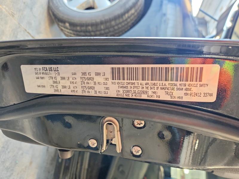 2018 Ram 1500 მანქანა იყიდება აუქციონზე, vin: 3C6RR7LG6JG228281, აუქციონის ნომერი: 55455936