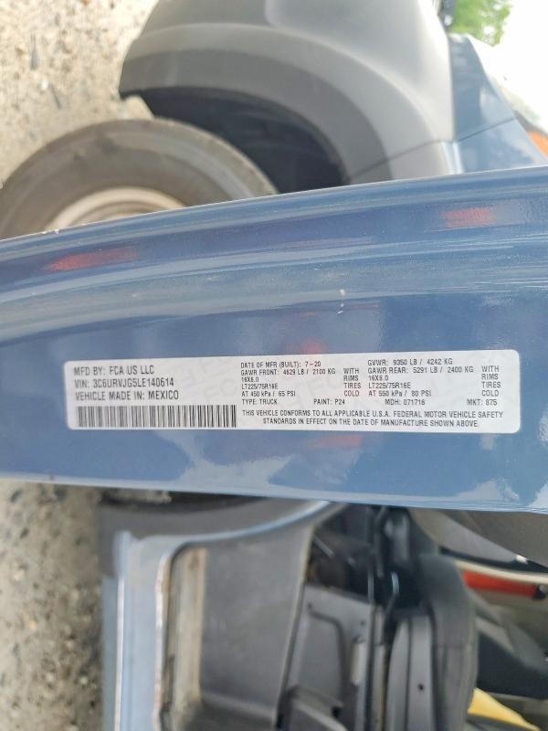 Продажа на аукционе авто 2020 Ram Promaster 3500, vin: 3C6URVJG5LE140614, номер лота: 56624496