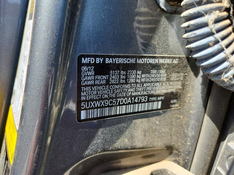 57706256 :رقم المزاد ، 5UXWX9C57D0A14793 vin ، 2013 Bmw X3 مزاد بيع