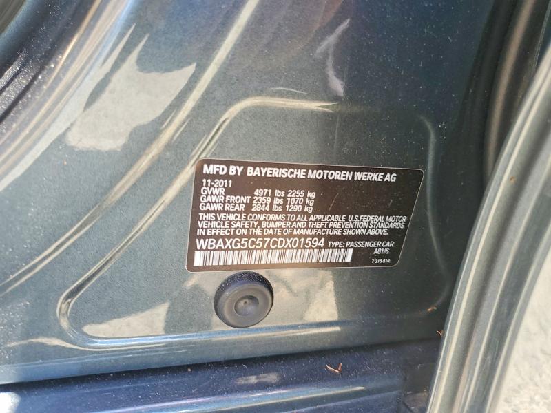 Продаж на аукціоні авто 2012 Bmw 528, vin: WBAXG5C57CDX01594, номер лоту: 57328956