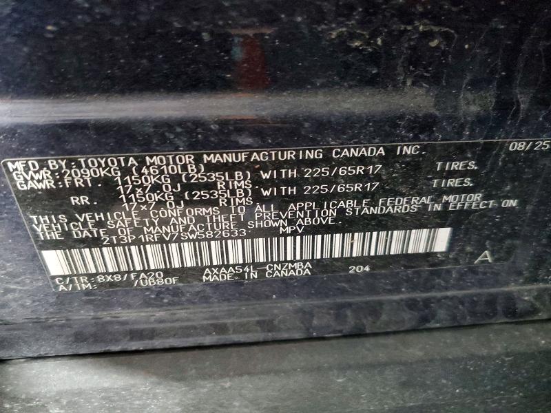 2025 Toyota Rav4 მანქანა იყიდება აუქციონზე, vin: 2T3P1RFV7SW582633, აუქციონის ნომერი: 58529236