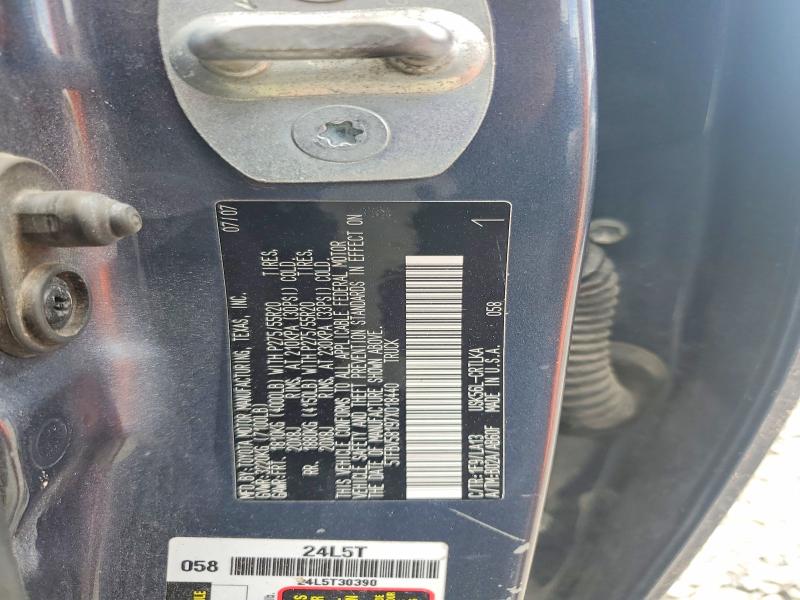 57188806 :رقم المزاد ، 5TFBV58197X018440 vin ، 2007 Toyota Tundra مزاد بيع