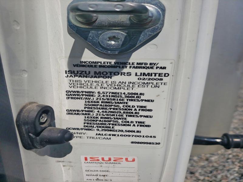 Продажа на аукционе авто 2009 Isuzu Npr, vin: JALC4W16097001045, номер лота: 57370986