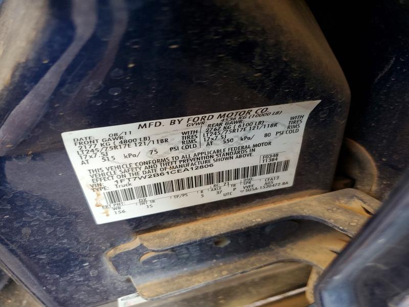 Aukcja sprzedaży 2012 Ford F250, vin: 1FT7W2B61CEA12806, numer aukcji: 58638146
