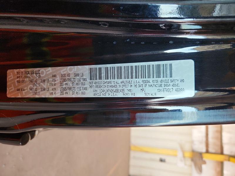 56812566 :رقم المزاد ، 1C4HJXFN2KW681435 vin ، 2019 Jeep Wrangler Unlimited مزاد بيع