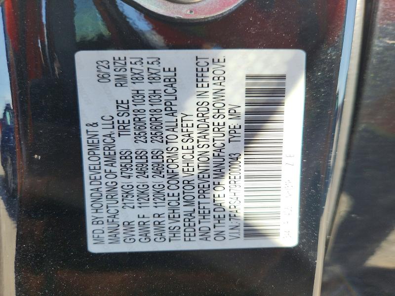56778126 :رقم المزاد ، 7FARS4H79RE000043 vin ، 2024 Honda Cr-v مزاد بيع