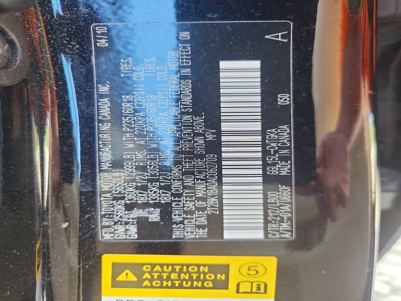 Aukcja sprzedaży 2010 Lexus Rx, vin: 2T2BK1BA0AC062709, numer aukcji: 56841356
