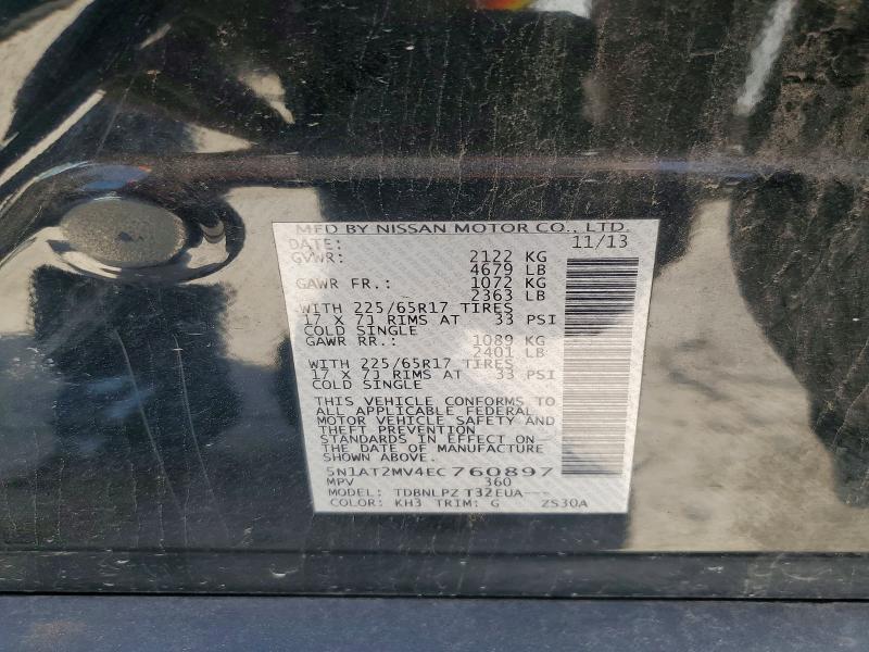 Продажа на аукционе авто 2014 Nissan Rogue, vin: 5N1AT2MV4EC760897, номер лота: 59003716