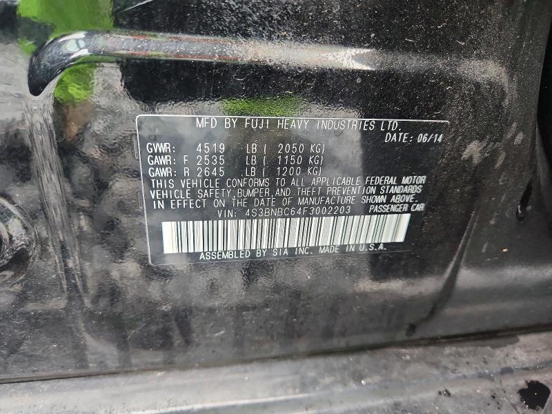 Aukcja sprzedaży 2015 Subaru Legacy, vin: 4S3BNBC64F3002203, numer aukcji: 57705026