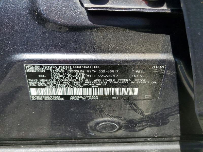 Aukcja sprzedaży 2018 Toyota Rav4, vin: JTMZFREV6JJ742199, numer aukcji: 56139816