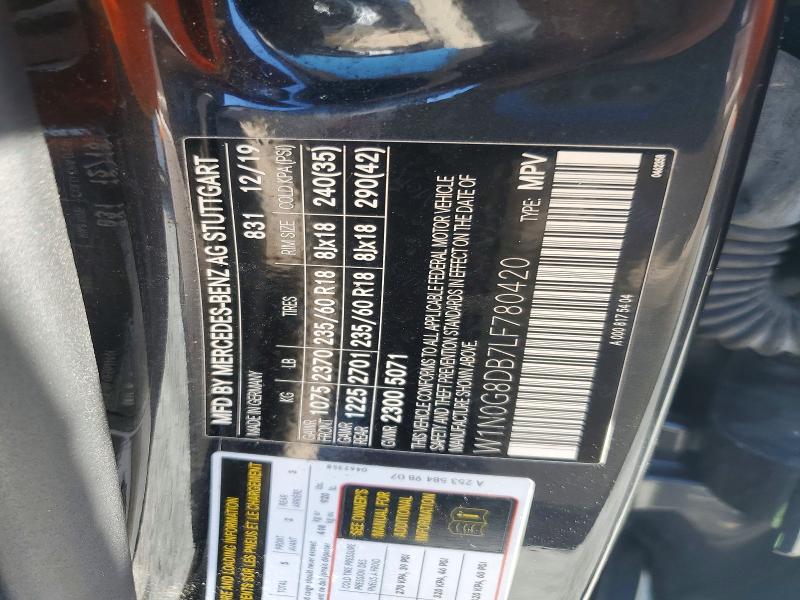 56452276 :رقم المزاد ، W1N0G8DB7LF780420 vin ، 2020 Mercedes-benz Glc مزاد بيع