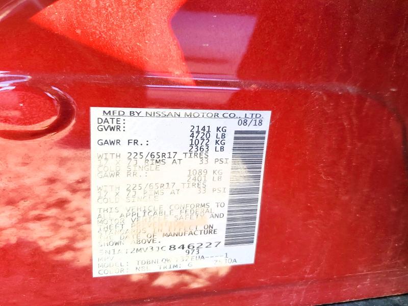 Aukcja sprzedaży 2018 Nissan Rogue, vin: 5N1AT2MV3JC846227, numer aukcji: 56639536