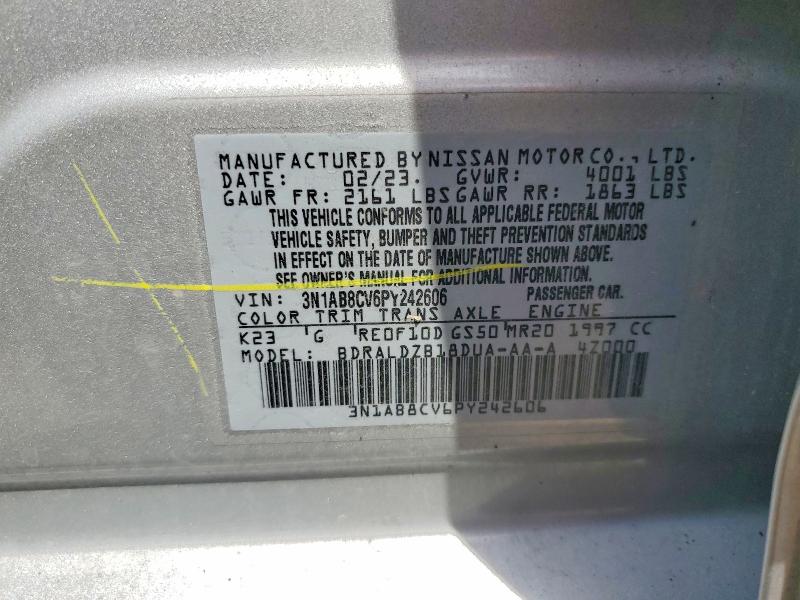 58367556 :رقم المزاد ، 3N1AB8CV6PY242606 vin ، 2023 Nissan Sentra مزاد بيع