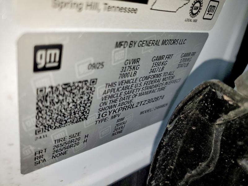 Продаж на аукціоні авто 2026 Cadillac Lyriq, vin: 1GYKPRRL2TZ302874, номер лоту: 56771506