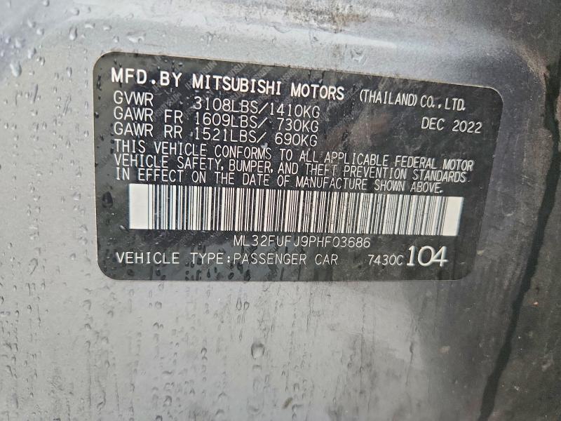 Продажа на аукционе авто 2023 Mitsubishi Mirage, vin: ML32FUFJ9PHF03686, номер лота: 57576886