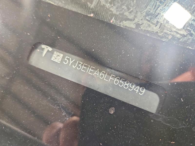 Продажа на аукционе авто 2020 Tesla Model 3, vin: 5YJ3E1EA6LF658949, номер лота: 57575046