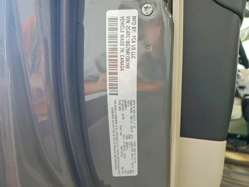 Продаж на аукціоні авто 2022 Chrysler Pacifica, vin: 2C4RC1BG7NR136198, номер лоту: 56825486